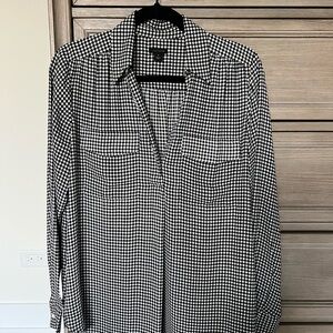 Black and White Checkered Women's Shirt